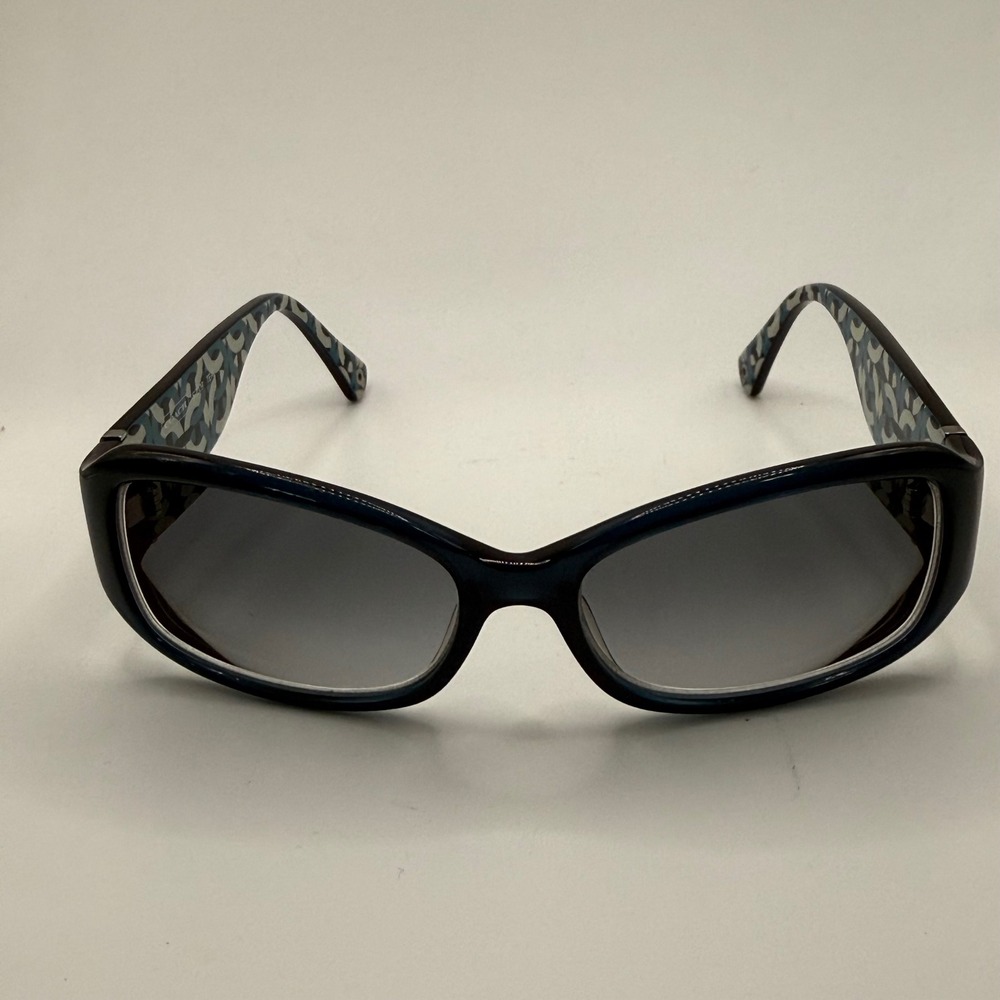 Coach S2009 Teal Sunglasses Rectangular Frames Signature C Pattern